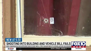 Shooting into building and vehicle bill fails