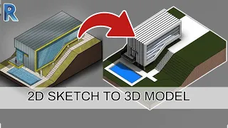 Modeling a Modern House in Revit Tutorial | 2D Sketch to 3d Modeling