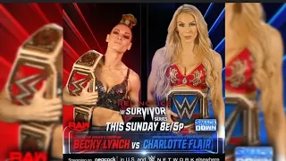 Becky Lynch vs Charlotte Flair WWE Survivor Series 2021 Moving Match Card