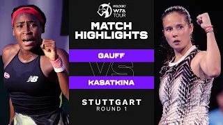 Coco Gauff vs. Daria Kasatkina | 2022 Stuttgart Round 1 | WTA Match Highlights