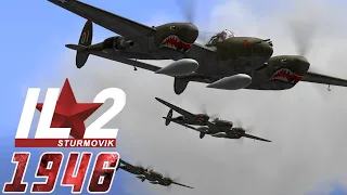 Full IL-2 1946 mission: P-38 Lightning Escort Mission during the Battle of the Bismarck Sea