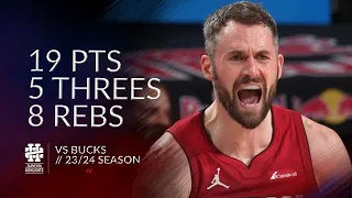 Kevin Love 19 pts 5 threes 8 rebs vs Bucks 23/24 season