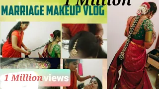 Marriage makeup vlog | South Indian simple traditional makeup | #marriagevlog #bridalmakeover