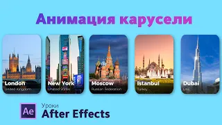 Урок After Effects | Как создать анимацию Slider Carousel | After Effects Tutorial