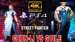 Street Fighter 6 PS4 CHUN-LI VS GUILE 4k 60FPS GamePlay🔥🔥