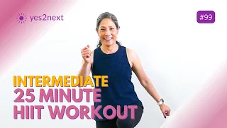 25 minute Intermediate HIIT at home for Seniors, Beginners | 3000 steps