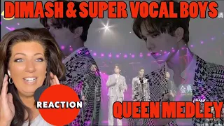 DIMASH & SUPER VOCAL BOYS "QUEEN MEDLEY" - REACTION VIDEO