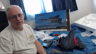 Eflite SR-71 twin 40mm edf jet unboxing with assembly