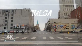 Driving Downtown Tulsa 4K - Oil Capital of the World