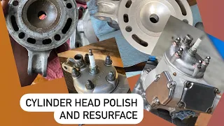 E11 2000 RM 125 cylinder head polish and resurface￼