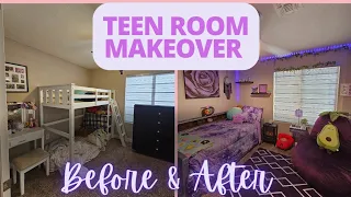 TEEN BEDROOM MAKE OVER | ROOM TRANSFORMATION BEFORE & AFTER