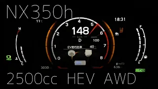 (2021y) LEXUS NX350h  , acceleration test.up to max speed. (2.5L hybrid 240hp)AAZH25