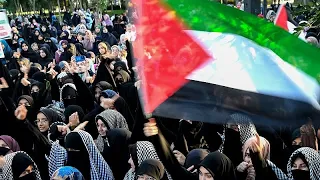 Thousands march in Istanbul in support of Palestinians