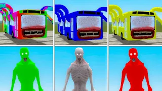 SCP-096 ALL COLORS vs BUS EATER ALL COLORS in Garry's Mod Sandbox!