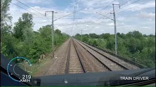 4K  CABRIDE TGV POS ENTRE NANTES ET ANGERS  SUR LC A 220 km/h