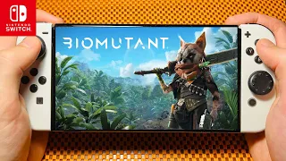 Biomutant - HandHeld Gameplay On Nintendo Switch Oled (4k/Handcam)