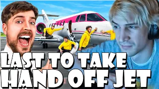 xQc Reacts To: "Last To Take Hand Off Jet, Keeps It!"