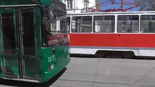 Double tram KTM-5 (71-605) in Saratov