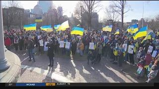 People gather on Boston Common to mark 2 years since Russia invaded Ukraine