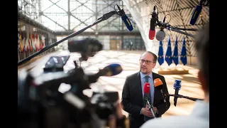 Doorstep von Außenminister Schallenberg beim RAB, 16. Mai 2022