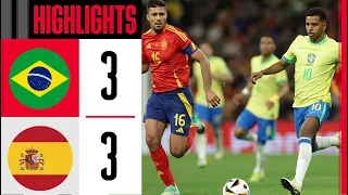 Spain vs Brazil 3 - 3 | International Friendly 2024 - Highlights & All Goals