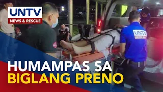 Motorcycle rider, sugatan matapos sumemplang dahil sa biglaang preno