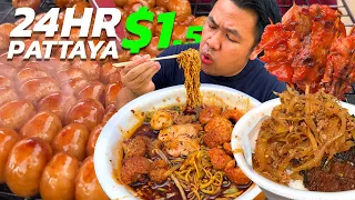 $1.5 Eat 24 Hr Street Food Thailand in Pattaya