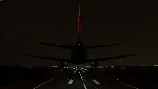 (MSFS) Fenix A320 Night Landing in Madrid, Spain [LEMD]