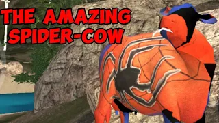 THE AMAZING SPIDER-COW!! | Goat Simulator: Pocket Edition