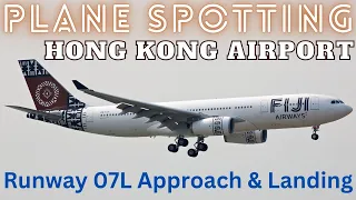 Plane spotting : Hong Kong Airport (Runway 07L Approach & Landing) - April 27, 2023.