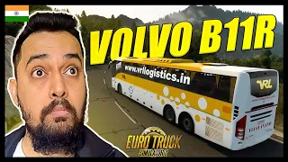 DANGEROUS VOLVO B11R BUS DRIVING ON INDIAN ROADS - EURO TRUCK SIMULATOR 2
