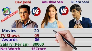 Dev Joshi VS Anushka Sen VS Rudra Soni Comparison 2021| BAALVEER VS MEHER VS MANAV