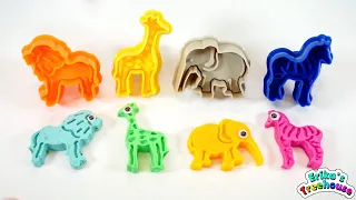 Zoo Animal Play Doh Molds | Best Learn Colors and Shapes | Preschool Toddler Learning Video