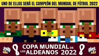 Hice una copa mundial de fútbol con aldeanos en minecraft FIFA QATAR | Inspirado en MrBeast