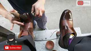 S4E14  youngest shoe shiner of amigo danny shoe shiner team #ASMR #shoeshine #faustoarizmendi