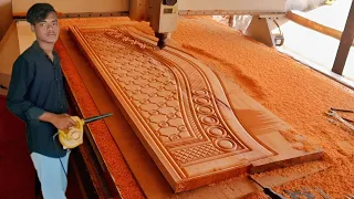 Beautiful 2d bedroom design wood carving skills || perfect handling 2d design cnc router machine