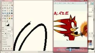 How To draw Sonic OCs Using The Paths Tool in Gimp 2.6 (PART 1 OF 3)