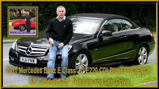 2011 Mercedes Benz E Class 2 1 E220 CDI BlueEFFICIENCY SE Cabriolet 2dr  | Review and Test Drive