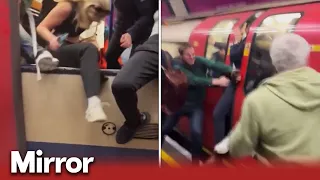London tube passengers smash glass to escape train