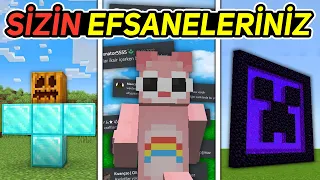 Minecraft'ta Sizin EFSANELERİNİZİ TEST ETTİM!