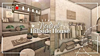 neutral modern hillside house ꒰ build & tour ꒱ bloxburg - itapixca builds