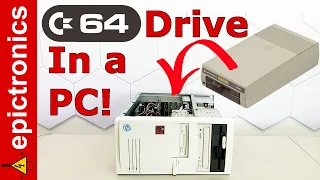 Commodore 1541 drive hacked to work inside a PC!