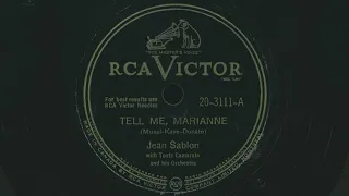 1948 JEAN SABLON Tell Me, Marianne TOOTS CAMARATA orchestra - 78 RPM Record