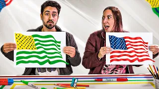 QUEM ACERTAR AS CORES DAS BANDEIRAS GANHA | Gabriel e Shirley 2.0