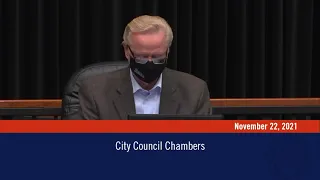 City Council Special Meeting | November 22, 2021