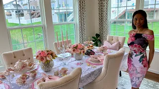 NEW* HOW TO DECORATE ELEGANT MOTHERS DAY TEA PARTY | GLAMOUR ELLEN #decoratewithme #glamour