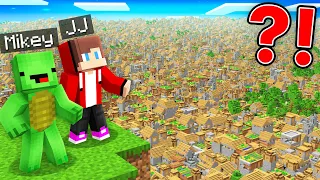 JJ and Mikey Found a Super Village in Minecraft ! - Maizen