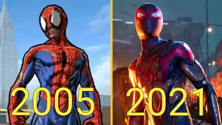 Evolution of Battle Damage Suit in Spider-Man games #damagesuit