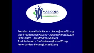 Maricopa Unified Governing Board Meeting 05/27/20