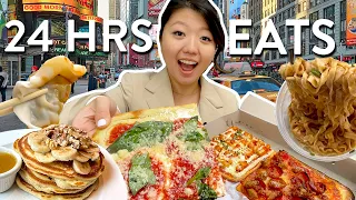 WHAT TO EAT IN NEW YORK! 24 Hours in NYC FOOD GUIDE (BREAKFAST, DINNER & MORE!)